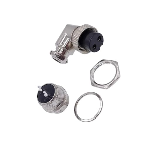 Conector GX16W 5 pin con sistema push pull anticaídas de 7A 125v 6