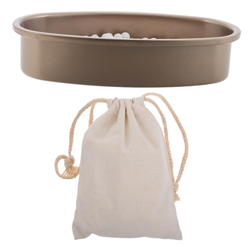 UKCOCO 1 Juego Piedra para horno hornear gres corteza pesos de masa de pastel natural cuentas de pastel de cerámica horno de pizza de piedra piedras de pastel aleación de aluminio Beige