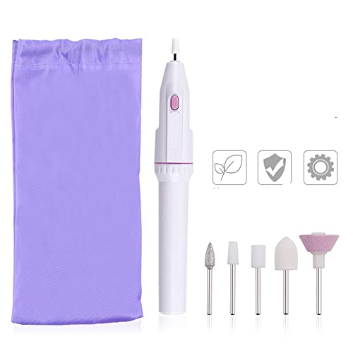 Mesiyun Portable Electric Nail Art Buffer Drill Multi-Function Fingernail Manicure Grinder Kit Toe Polisher Pedicure Machine For Home Salon 5 In 1 Set #TOP3