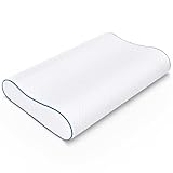 Contour Memory Foam Pillow, Cervical Pillow for Neck Pain Relief, Cooling Gel Ergonomic Orthopedic Pillows, Neck Support Pillow for Back Side Stomach Sleepers, Bed Pillows for Sleeping King Size
