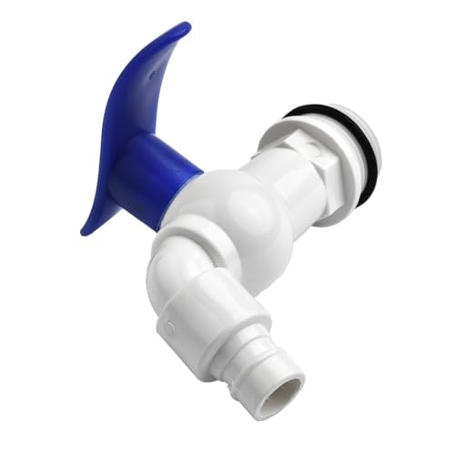 Gettimore Robinet de citerne à filetage BSP de 1,9 cm, ardillon de sortie de 16 mm, robinet de sortie de réservoir d'eau en plastique pour citerne d'eau de jardin