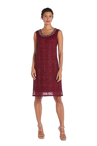 R&M Richards Womens Plus Knee-Length 2PC Two Piece Dress3