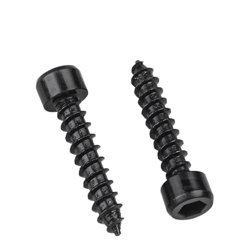 金属ネジ 20〜50個 M2 M3 M3.5 M4 M5 M6 六角六角ソケットキャップヘッドセルフタッピングネジ 8.8グレード ブラック/ニッケル亜鉛 六角ヘッド家具用木ネジ(Black Zinc Plated,M4X10mm(50PCS))