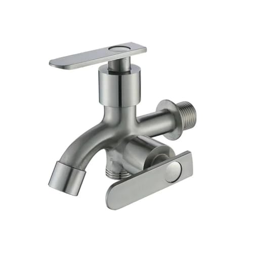 Lawnoval Lavadora multifuncional de aleación de zinc con doble salida, acabado cepillado, tamaño de entrada G12 Lawnoval Lavadora multifuncional de aleación de zinc con doble salida, acabado cepillado, tamaño de entrada G12