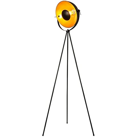 COSYLUX Industrial Tripod Floor Lamp for Living Room, Modern Satellite Tall Standing Lamps for Bedrooms Black Gold (No Bulbs) Cover