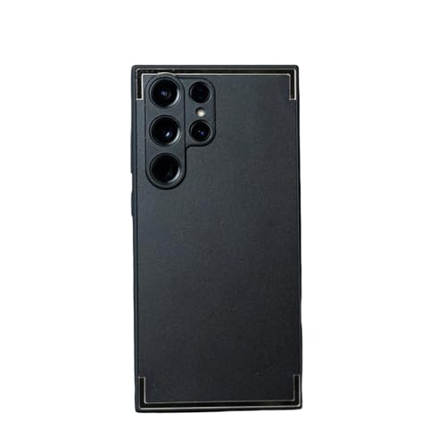 Image of MILLION CASES Back Cover Case for Samsung Galaxy S20 Ultra Shockproof Protective Square Gold Plated Matte Case for Men & Boys(Black)