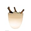8 seasons design Curvy Cooler LED Champagner Kühler Beleuchtet, Weinkühler, Sektkühler, Getränkekühler Eiskübel (Outdoor/Indoor) 32090W Weiß