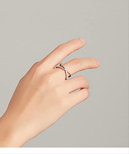 Bague entrelacée en zircon pour femme : le cadeau idéal et symbolique en bijouterie fine - 5