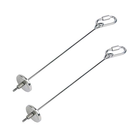 Bird Food Holder Stainless Steel Fruit Vegetable Stick Skewer for Parrots Cockatoo Cockatiel Cage Treating Tool (2 PCS-L)