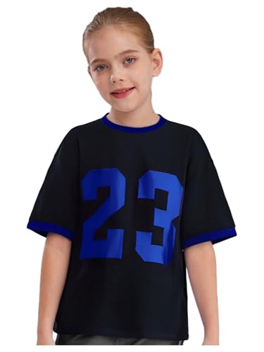 Kids Youth Girls Athletic Short Sleeve Shirts Breathable Dry Fit Sports T-Shirts Activewear