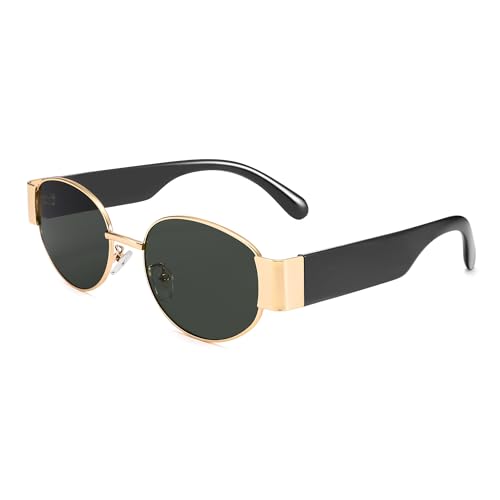 Pro Acme Oval Retro 90s Sunglasses,Oversized Designer Trendy Sunglasses for Women and Men Sun Glasses Shades UV400 Protection