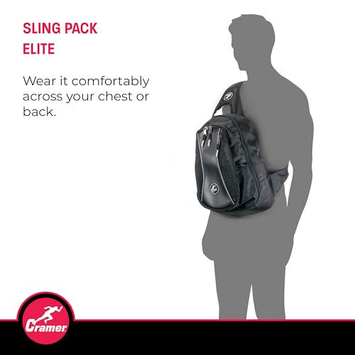 Image of Cramer Sling Pack Elite, Small Athletic Trainer Bag for Carrying Supplies, Cross Body Travel Bag for Trainers, Single Strap Organizing Backpack with Ample Storage and Easy Access