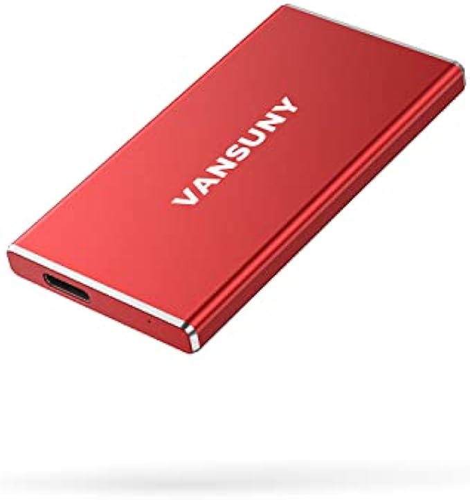 Vansuny 500GB Portable External SSD USB 3.1 Gen2, 430MB/s High-Speed Data ssd External Hard Drive USB C, Metal Mini Portable External Solid State Drive for PC, Laptop, Phones and More