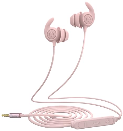 Hmusic Écouteurs de Sommeil, Isolation Phonique 30 DB, Silicone Doux et Confortable, 2g léger, Filaire Jack, Design Plat pour Dormir sur Le côté, Voyage,...