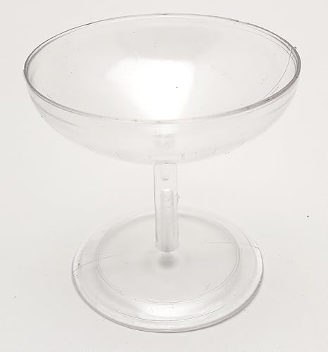 Mini Plastic Champagne Glasses, 2 Inch Tall, Clear, Set of 12