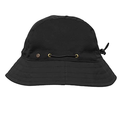 Builtcool Adult Mesh Panel Bucket Cap – Boonie Hat For Fishing, Camping, And Kayaking - Medium/Large, Black #TOP3