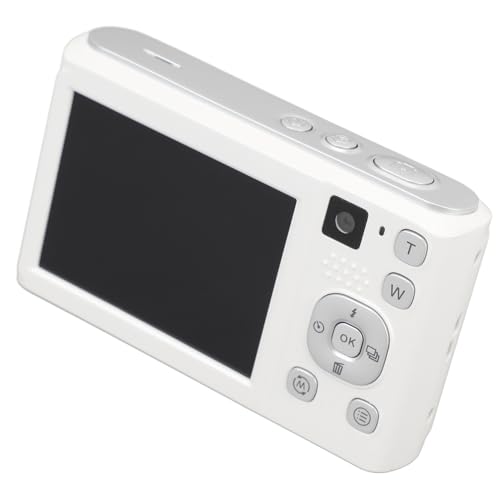 Cámara digital compacta 4K UHD 48MP con zoom 16X blanca miniatura 4