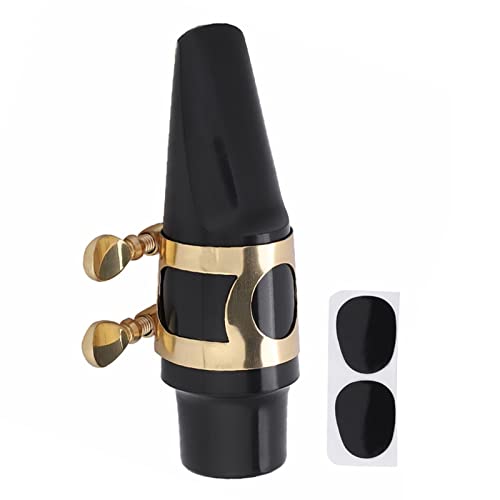 FLEXMAN Alto Saxophone Mouthpiece Kit, Portable Mouthpiece with Cap, Metal Buckle, Reeds, Pads, Musical Instrument Accessories for Saxophone