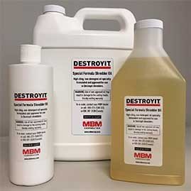 Destroyit Paper Shredder Lubricant 4 one Gallon Bottles