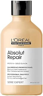 LOréal Professionnel | Shampoo, With Protein And Gold Quinoa for Dry And Damaged Hair, Serie Expert Absolut Repair