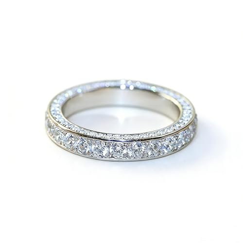 Bague en argent 925 oxyde de zirconium cubique blanc cadeau idéal femme