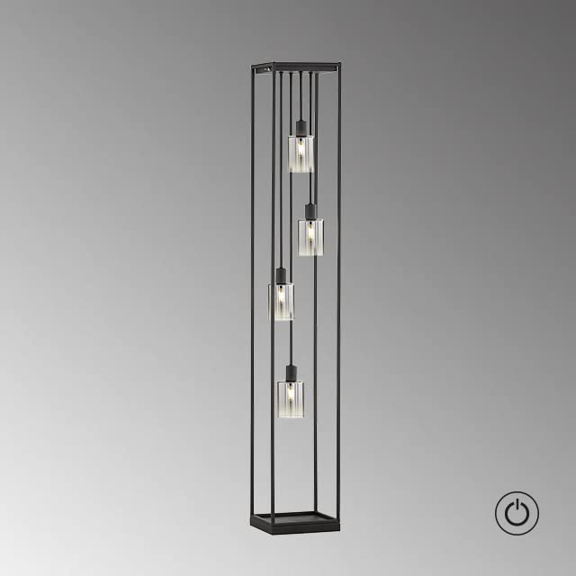 Fischer & Honsel hanglamp Gisi zwart 14W