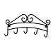 Spectrum Diversified 71610 Black Scroll Wall Mount Key Rack