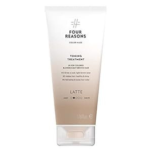 FOUR REASONS Color Mask – Latte – (27 Colors) Toning Treatment, Color Depositing Conditioner, Tone & Enhance Color-Treated Hair – Semi Permanent Hair Dye, Vegan and Cruelty-Free, 6.76 fl oz