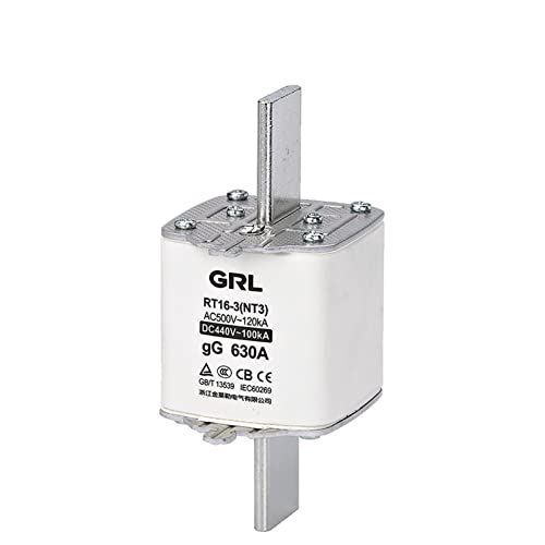 Fusible RT16-3 NT3 630A en céramique pour protection de système électrique