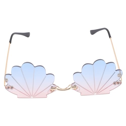 Healvian Gold Frame Sunglasses Bachelorette Party Decorations Rimless Eyewear Fashion Accessory for Women