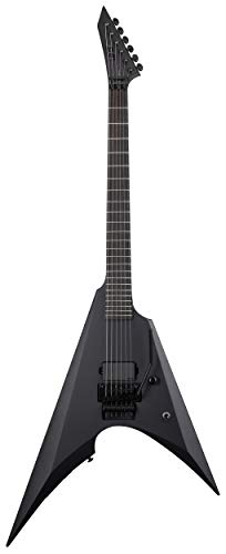 esp ltd arrow black metal electric guitar black satin