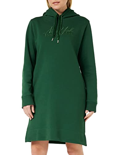 Tommy Hilfiger Damen Hoodie Kleid mit Kapuze , Grün (Prep Green), L