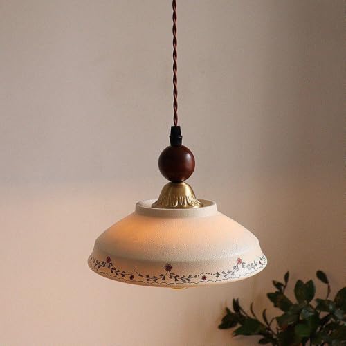 Lámpara colgante de cerámica vintage que elimina las luces frías del salón