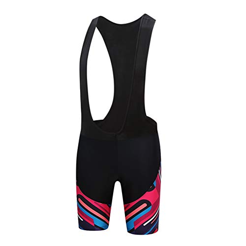 Cycling Bib Shorts Women Bike Bicycle Bib Short with 3D Gel Pad Rose L