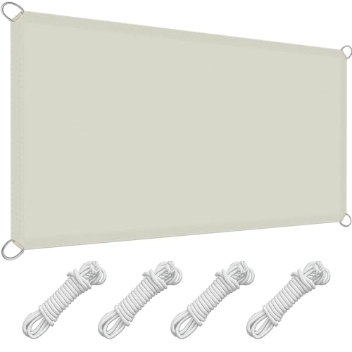 Filet d'ombrage beige 4.5x9 m et voile de protection extérieur résistant - 2