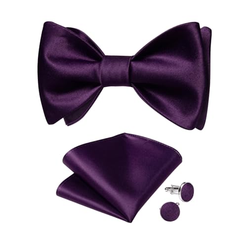 Corbata de moño autoajustable de seda para hombre