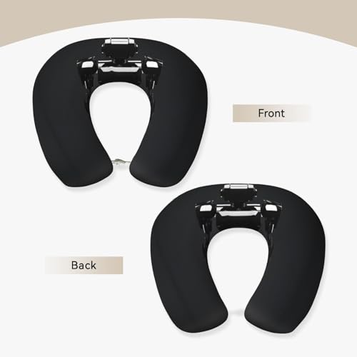 Almohada de viaje de espuma viscoelástica negra miniatura 3