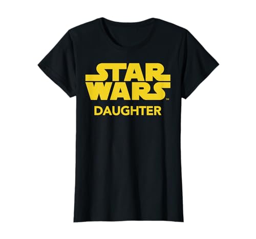 Star Wars Daughter t-shirt noir imprimé coton vêtement mode geek femme