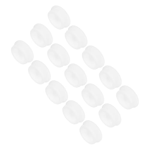Image of MECCANIXITY 15Pcs T-Shaped Silicone Plugs 39.3mm 1-1 /2 Inch Dia Snap in Plug Hole Seal Cover Round Rubber Stopper for Kitchen Rubber Bulkheads Waterproof Sealing Plugs White