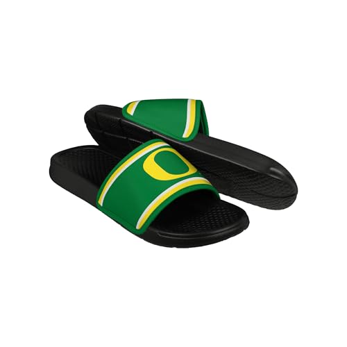 Image of FOCO NCAA Printed Team Logo and Color Stripes Comfortable Slide Sandals