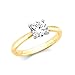 Produktbild Carissima Gold Women's 18ct Yellow Gold 1.00ct 6.5mm Lab Created Diamond Peaked Band Solitaire Ring #J