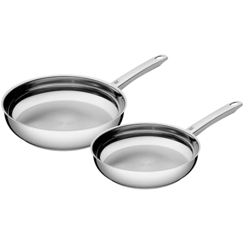 WMF Profi Bratpfannen-Set 24+28 cm Induktion, Edelstahlpfanne unbeschichtet, Cromargan Edelstahl, backofenfest – Ansicht 1