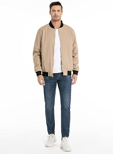 Navekull Men's Bomber Jacket Casual Lightweight Softshell Flight Windbreaker Spring Fall Jackets Zip Coat With Pockets Outwear Sportwear #TOP5