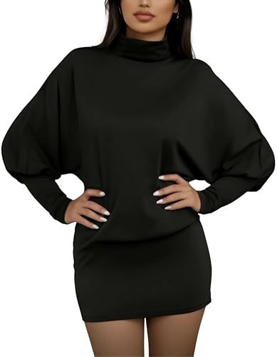 AMABILEMIA Vestito Donna Elegante Corto Nero...