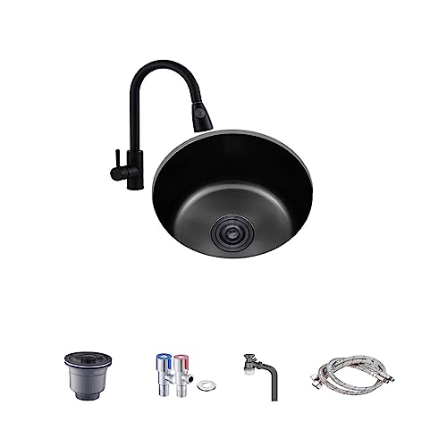 Évier de cuisine intégré noir pour aménager un balcon moderne ou un studio