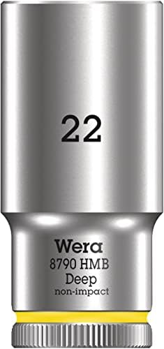 Wera 05004539001 8790 HMB Deep Socket, Red, 17.0 mm