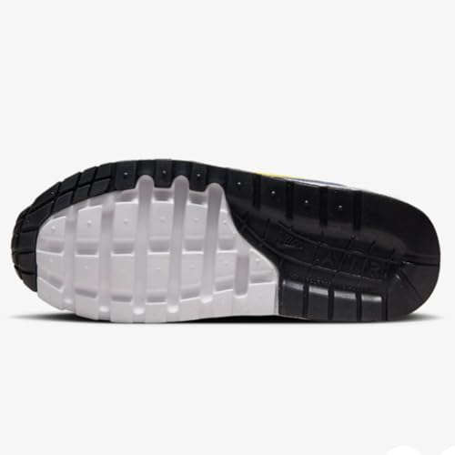 NIKE Air Max 1 Big Kids' Shoes (DZ3307-107, White/Blue Recall/Pure Platinum/Tour Yellow) Size 5.54