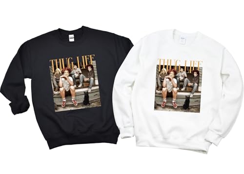 Thug Life Halloween Bad Witches SweatShirt, Retro Witches Movie SweatShirt, Retro Halloween Character T Shirt, Halloween Sanderson Sisters Gift2