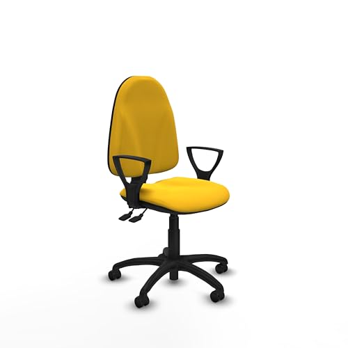 Piqueras y Crespo   Sillas de Oficina Outlet Online, Silla Oficina Alma Algarra, Brazos fijos, Respaldo Regulable en Altura, Mecanismo Asincro, Sin cabecero.