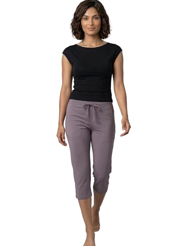 Image of Enamor Essentials E018 Stretch Cotton Lounge Capri for Women